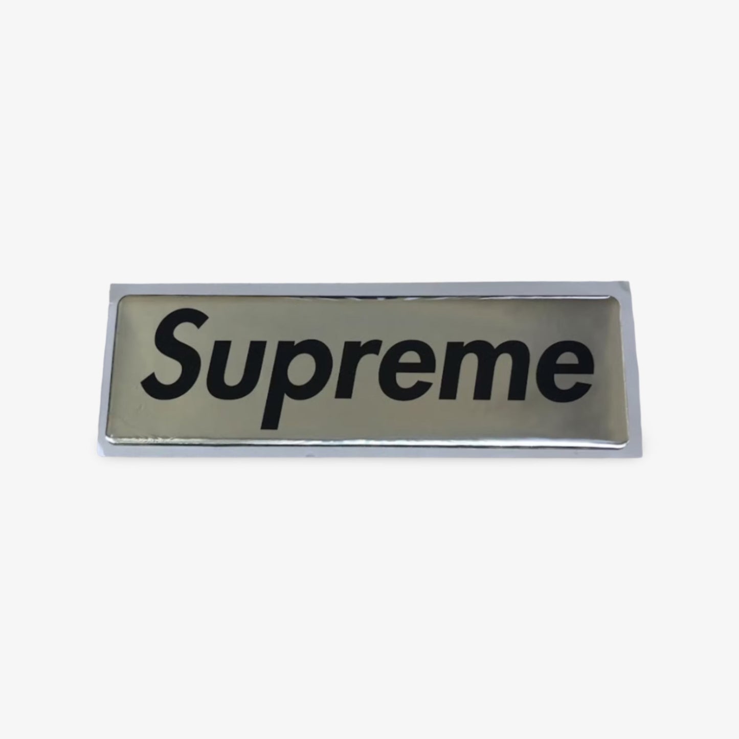 Supreme Sticker 'Box Logo Shiny Vinyl Plastic' Silver (FW17) Skateboard Vinyl Decal Graphic Artwork for Unisex Adult Mens Womens Kids GS Youth Hypebeast - AVBL MRKT (1)