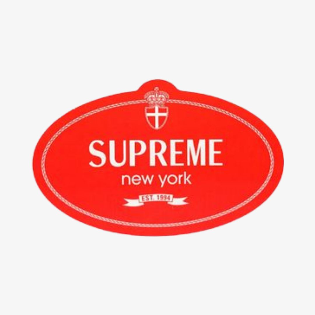 Supreme Sticker 'Crest' Red (FW24) Skateboard Vinyl Decal Graphic Artwork for Unisex Adult Mens Womens Kids GS Youth Hypebeast Skateboard Vinyl Decal Graphic Artwork for Unisex Adult Mens Womens Kids GS Youth Hypebeast - AVBL MRKT (1)