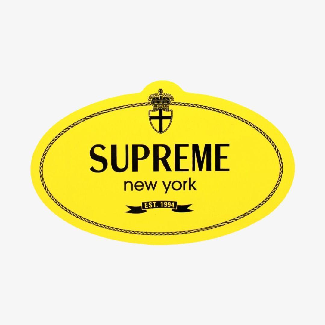 Supreme Sticker 'Crest' Yellow (FW24) - AVBL MRKT (1)