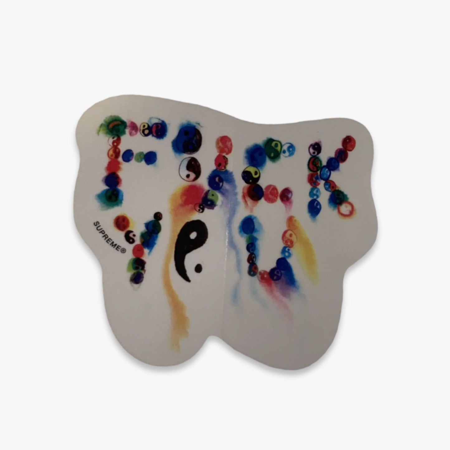 Supreme Sticker 'F*ck You Ying Yang' Multicolor (FW23) [480590291602-2CB5] Skateboard Vinyl Decal Graphic Artwork for Unisex Adult Mens Womens Kids GS Youth Hypebeast - AVBL MRKT (1)