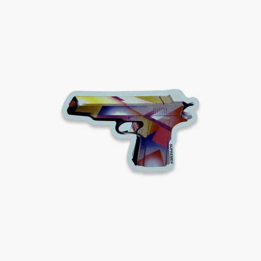 Supreme Sticker 'Mendini Gun' Multicolor (SS16) Skateboard Vinyl Decal Graphic Artwork for Unisex Adult Mens Womens Kids GS Youth Hypebeast Skateboard Vinyl Decal Graphic Artwork for Unisex Adult Mens Womens Kids GS Youth Hypebeast - AVBL MRKT (1)