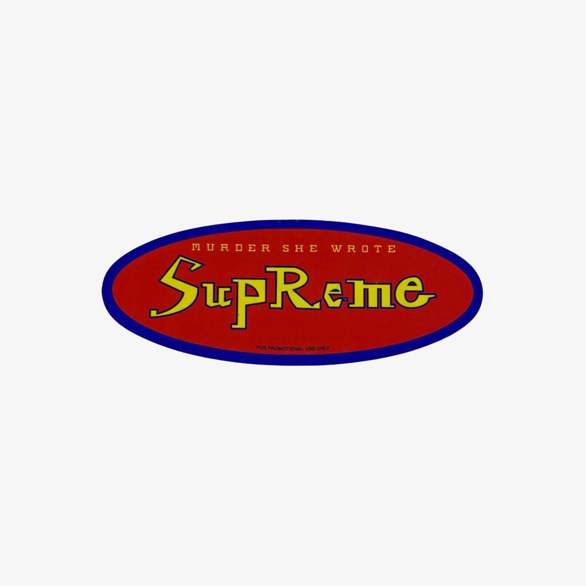 Supreme Sticker 'Murd*r She Wrote' Red (FW14) Skateboard Vinyl Decal Graphic Artwork for Unisex Adult Mens Womens Kids GS Youth Hypebeast Skateboard Vinyl Decal Graphic Artwork for Unisex Adult Mens Womens Kids GS Youth Hypebeast - AVBL MRKT (1)