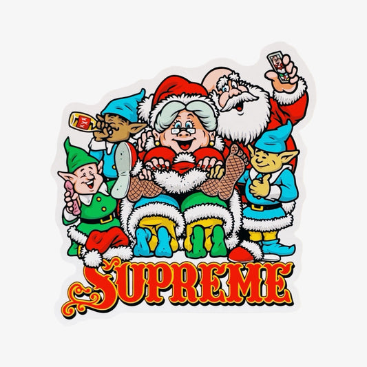 Supreme Sticker 'Naughty Santa & Elves' Multicolor' (FW25) - AVBL MRKT (1)