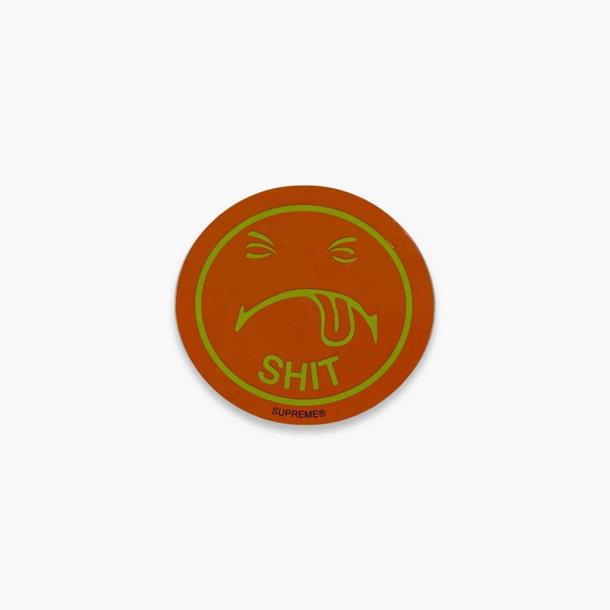 Supreme Sticker 'Sh*t Face' Orange (FW17) - AVBL MRKT (1)