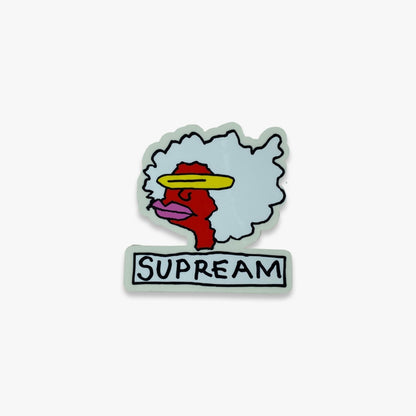 Supreme Sticker 'Supream Gonz Head' White (FW17) Skateboard Vinyl Decal Graphic Artwork for Unisex Adult Mens Womens Kids GS Youth Hypebeast - AVBL MRKT (1)