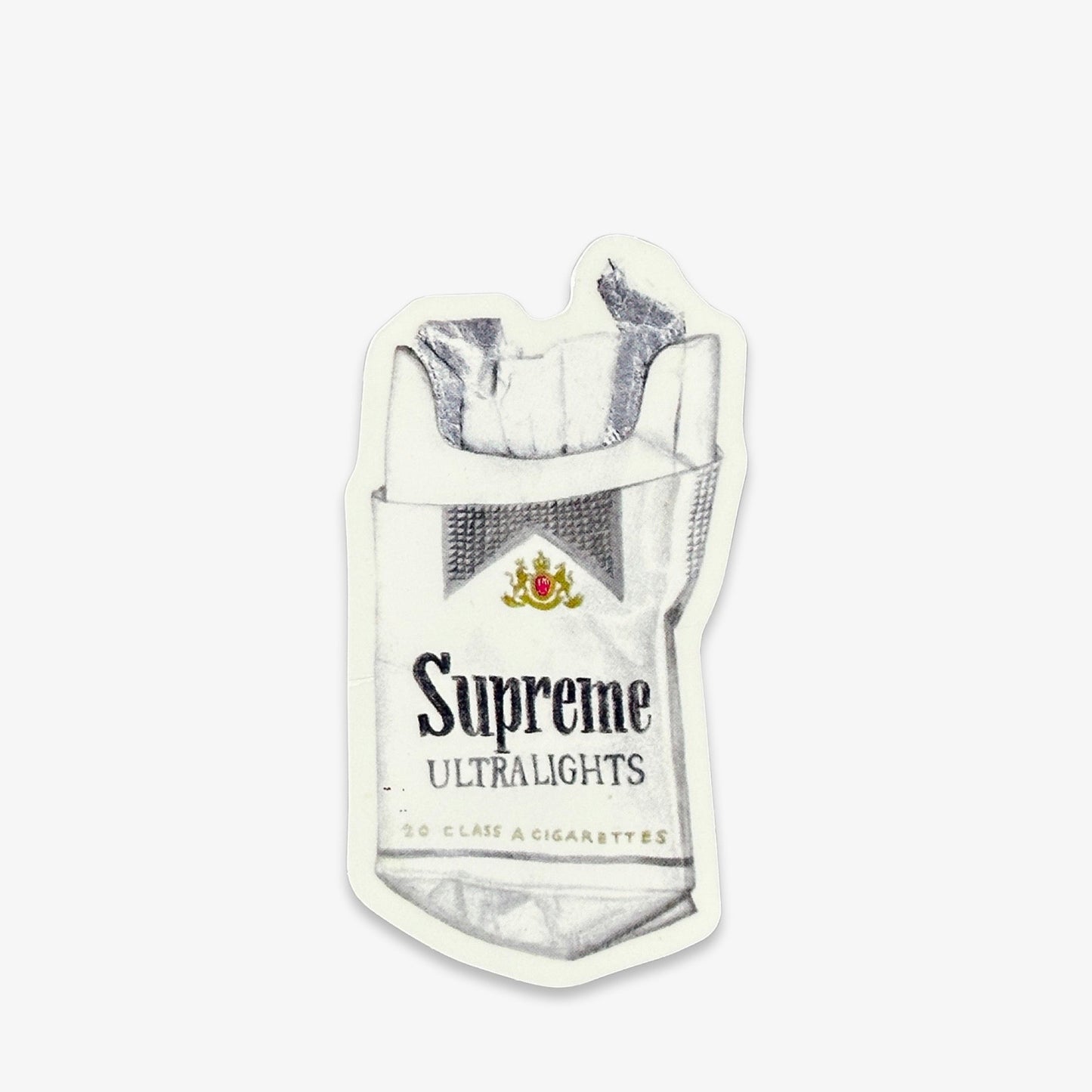 Supreme Sticker 'Trash Ultralights Cigarettes' Ash Grey (SS23) Skateboard Vinyl Decal Graphic Artwork for Unisex Adult Mens Womens Kids GS Youth Hypebeast Skateboard Vinyl Decal Graphic Artwork for Unisex Adult Mens Womens Kids GS Youth Hypebeast - AVBL MRKT (1)