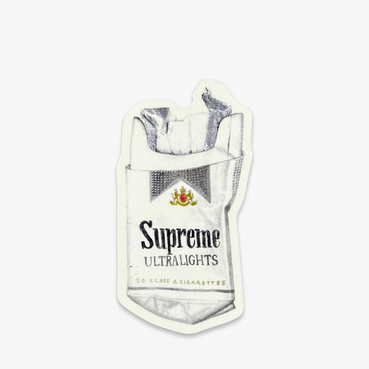Supreme Sticker 'Trash Ultralights Cigarettes' Ash Grey (SS23) Skateboard Vinyl Decal Graphic Artwork for Unisex Adult Mens Womens Kids GS Youth Hypebeast Skateboard Vinyl Decal Graphic Artwork for Unisex Adult Mens Womens Kids GS Youth Hypebeast - AVBL MRKT (1)