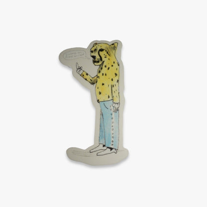 Supreme Sticker 'You F*ck Yourself Cheetah' Yellow (FW23) Skateboard Vinyl Decal Graphic Artwork for Unisex Adult Mens Womens Kids GS Youth Hypebeast Skateboard Vinyl Decal Graphic Artwork for Unisex Adult Mens Womens Kids GS Youth Hypebeast - AVBL MRKT (1)