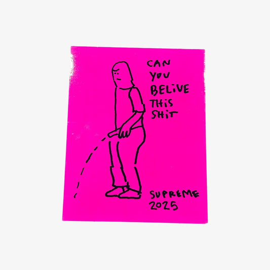 Supreme Sticker x Mark Gonz 'Piss / Can You Believe this Sh*t' Fuchsia (SS25) - AVBL MRKT (1)