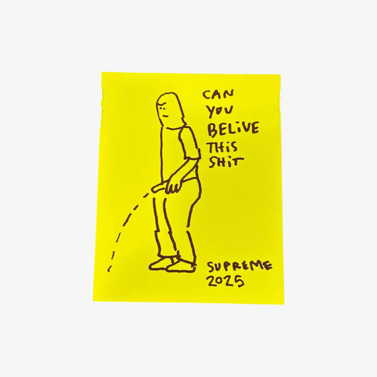 Supreme Sticker x Mark Gonz 'Piss / Can You Believe this Sh*t' Yellow (SS25) - AVBL MRKT (1)
