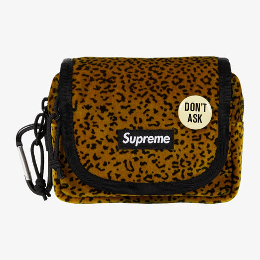 Supreme Velvet Mini Pouch Tan Leopard (FW25) [FW25B10-TAN-LEOPARD] Casual Fashion Belt Bag for Unisex Adult Mens Womens Kids GS Youth Hypebeast - AVBL MRKT (1)