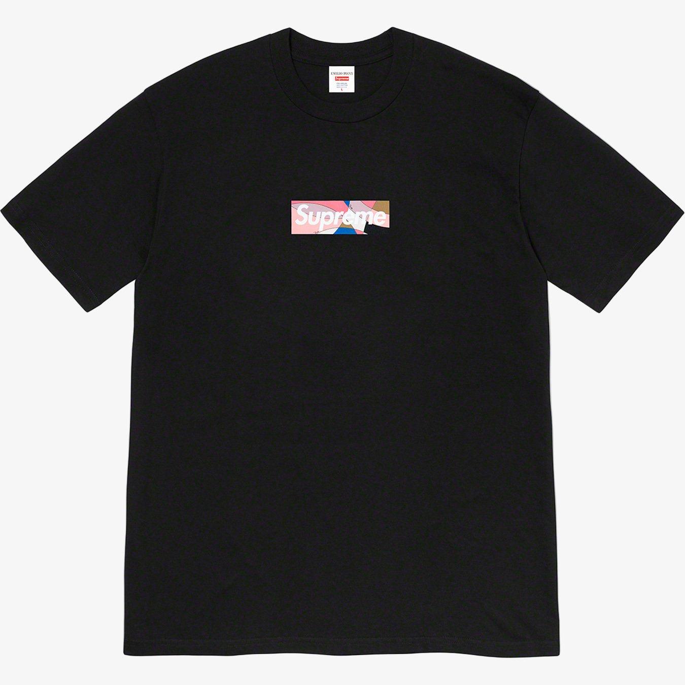 Supreme x Emilio Pucci Tee 'Box Logo' Black / Dusty Pink (SS21) [SS21T4-BLACK-DUSTY-PINK] Casual Fashion T-Shirt Top for Unisex Adult Mens Hypebeast - AVBL MRKT (1)
