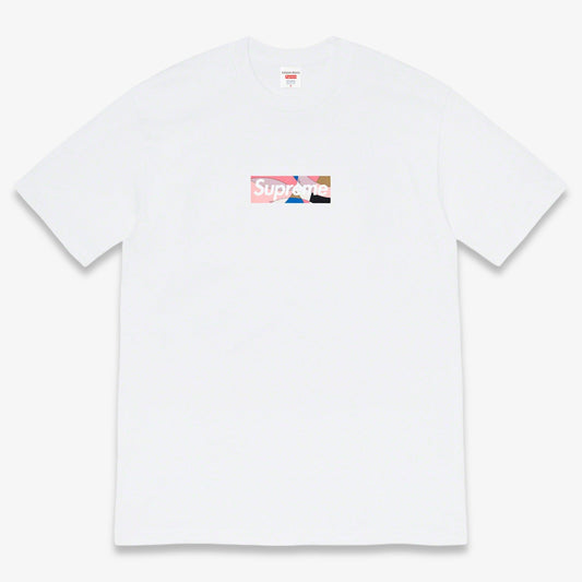 Supreme x Emilio Pucci Tee 'Box Logo' White / Dusty Pink (SS21) [SS21T4-WHITE-DUSTY-PINK] Casual Fashion T-Shirt Top for Unisex Adult Mens Hypebeast - AVBL MRKT (1)