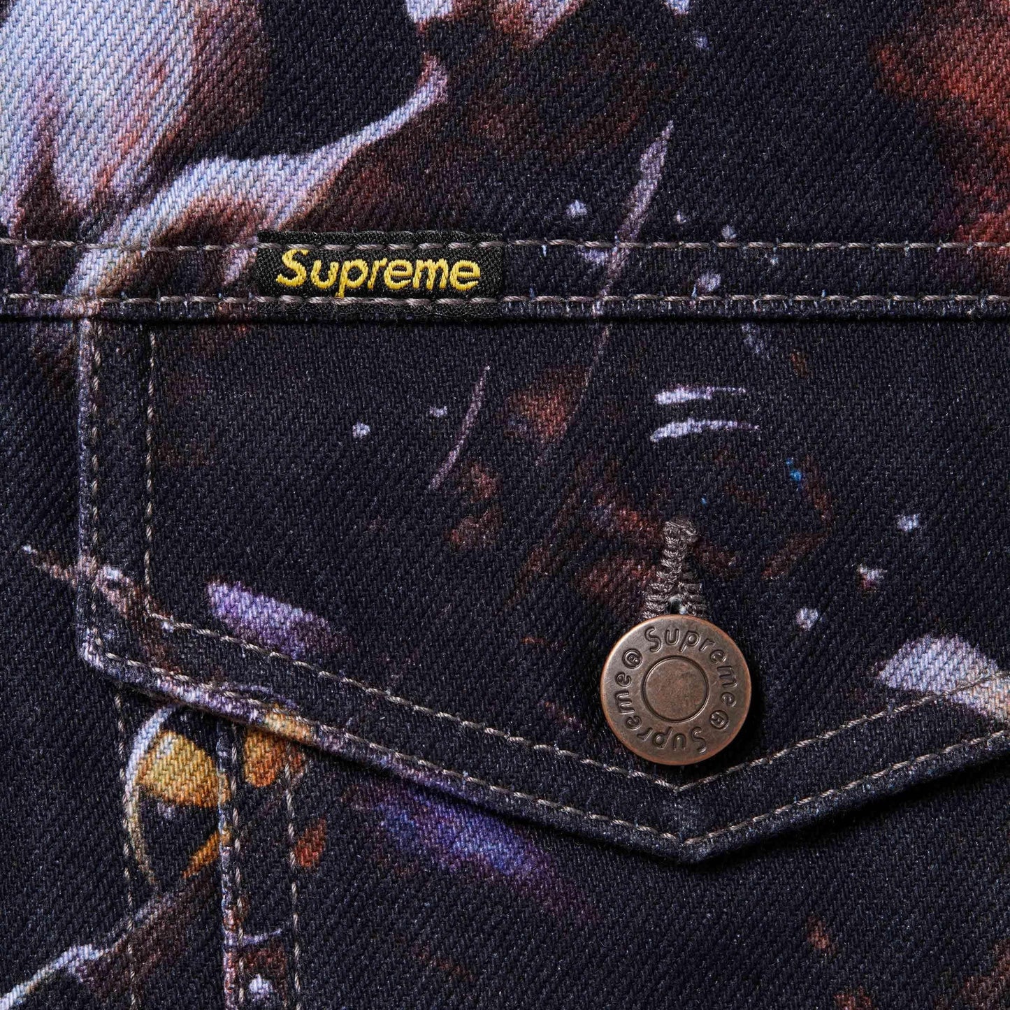 Supreme x Frank Frazetta Faux Shearling Lined Trucker Jacket Multicolor (FW24) [FW24J118-MULTICOLOR] Casual Fashion Winter Coat for Unisex Adult Mens Hypebeast - AVBL MRKT (5)