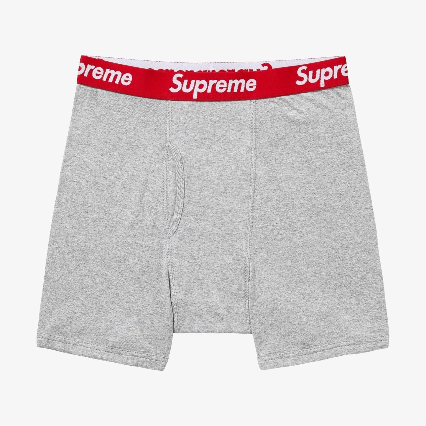 Supreme x Hanes Boxer Brief (1 Single Boxer Brief) Heather Grey Casual Fashion Underwear for Unisex Adult Mens Womens Kids GS Youth Hypebeast - AVBL MRKT (1)