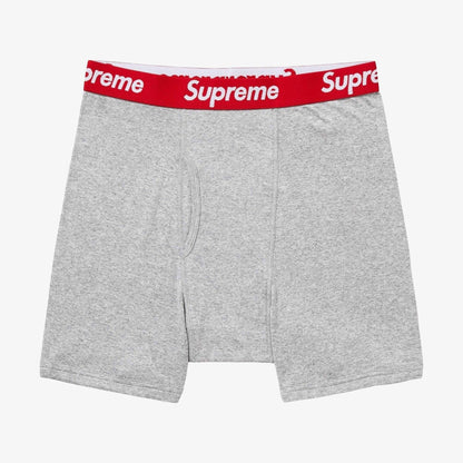 Supreme x Hanes Boxer Brief (1 Single Boxer Brief) Heather Grey Casual Fashion Underwear for Unisex Adult Mens Womens Kids GS Youth Hypebeast - AVBL MRKT (1)