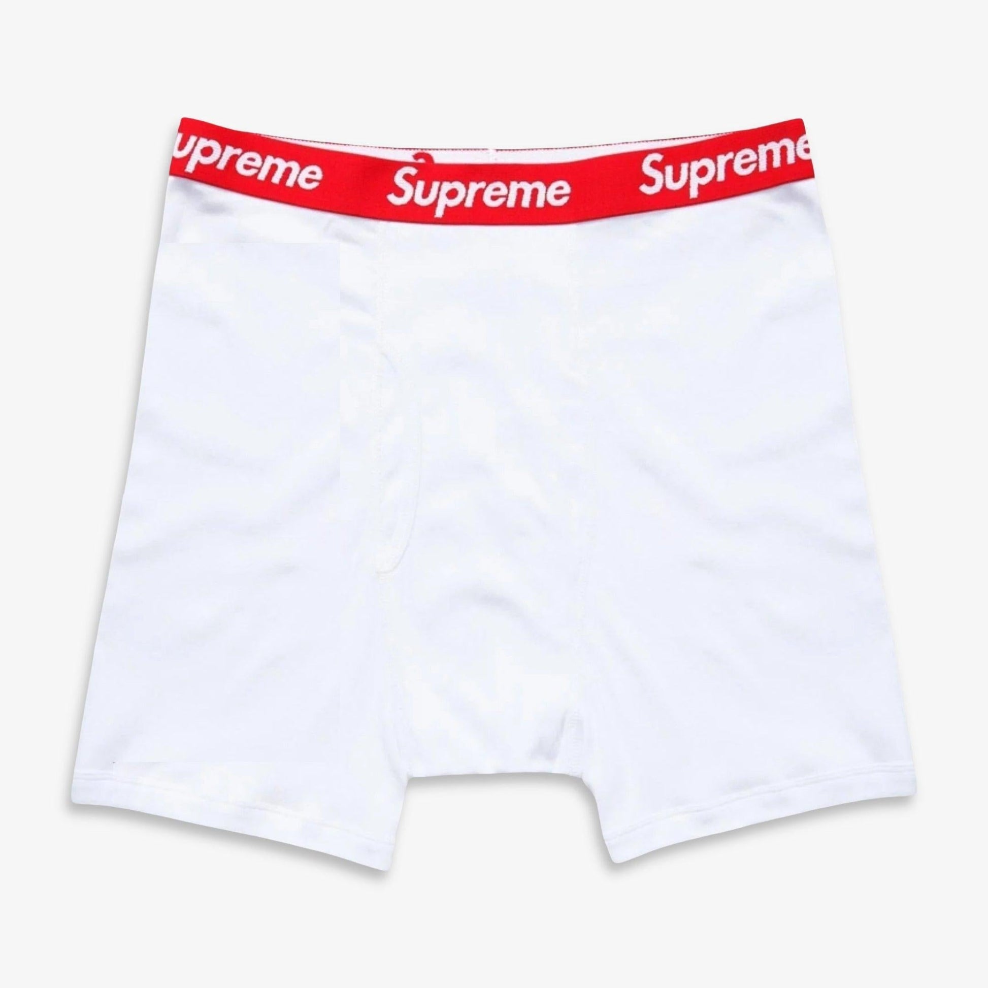 Supreme x Hanes Boxer Brief (1 Single Boxer Brief) White Casual Fashion Underwear for Unisex Adult Mens Womens Kids GS Youth Hypebeast - AVBL MRKT (1)