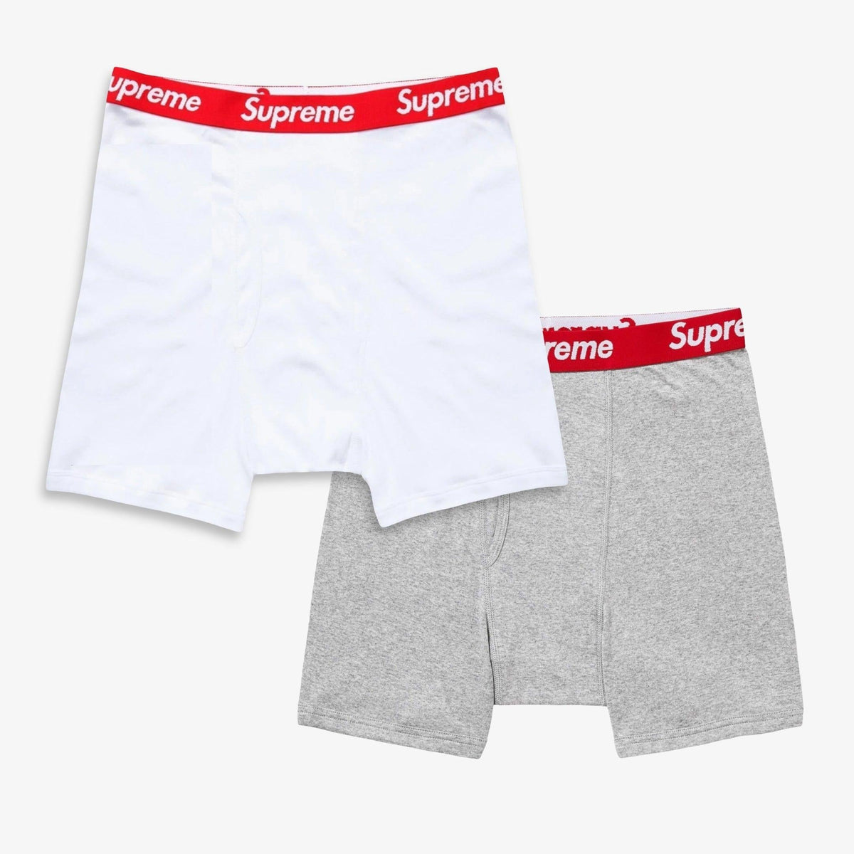 Supreme x Hanes Boxer Brief (1 Single Boxer Brief) White / Heather Grey - AVBL MRKT (1)