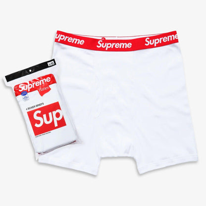 Supreme x Hanes Boxer Briefs (Full Pack) White [99HAA36-WHITE] Casual Fashion Underwear for Unisex Adult Mens Womens Kids GS Youth Hypebeast - AVBL MRKT (1)