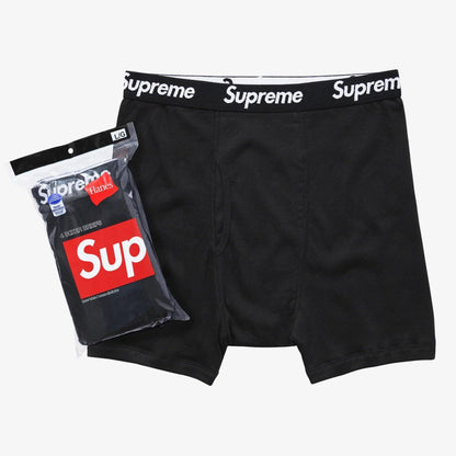Supreme x Hanes Boxer Briefs (Full Pack of Each) Black and White [99HAA36-BLACK/99HAA36-WHITE] Casual Fashion Underwear for Unisex Adult Mens Womens Kids GS Youth Hypebeast - AVBL MRKT (2)