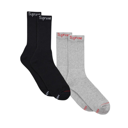 Supreme x Hanes Cushion Crew Socks (1 Single Pair of Socks) - AVBL MRKT (1)
