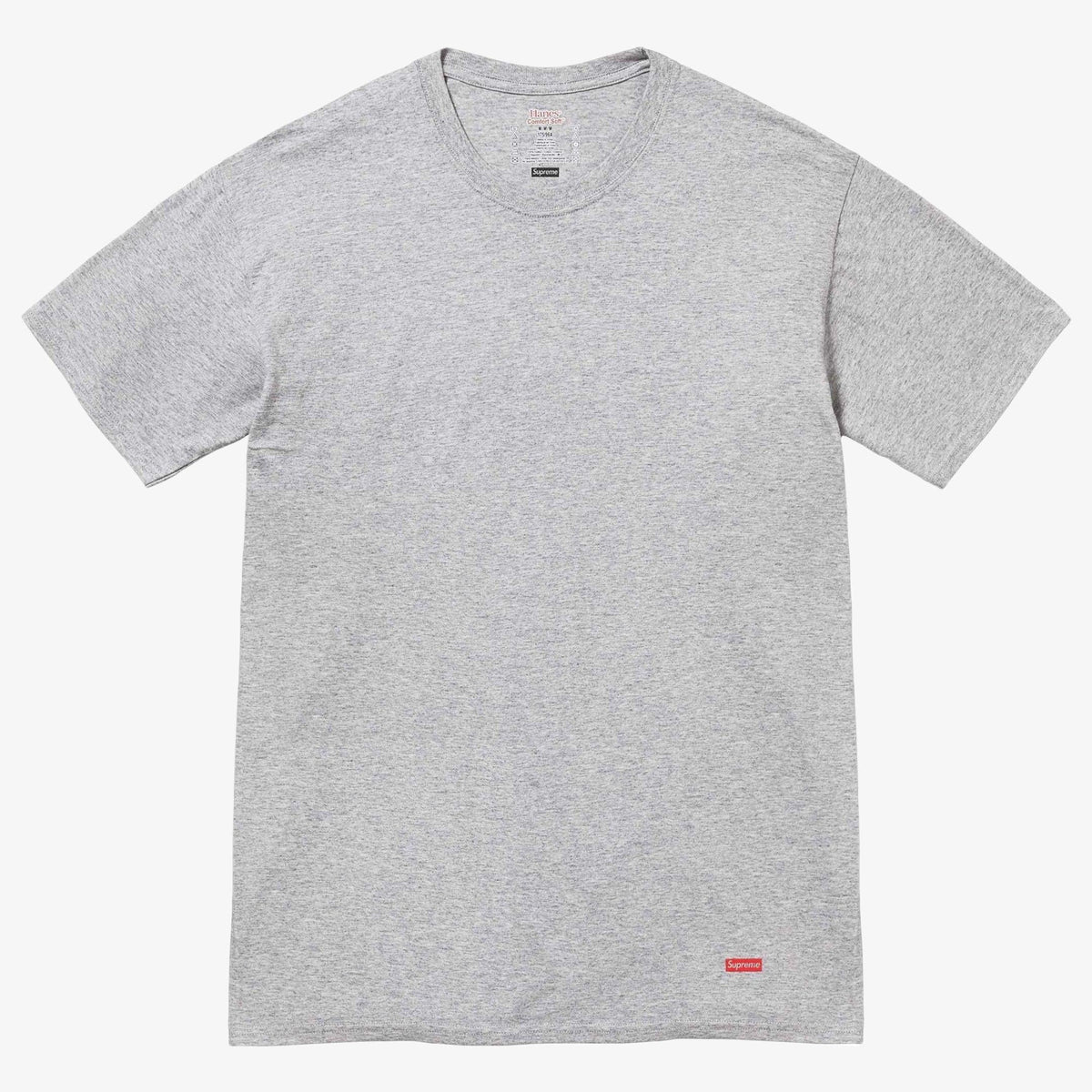 Supreme x Hanes Tagless Tee (1 Single Tee) Heather Grey - AVBL MRKT (1)