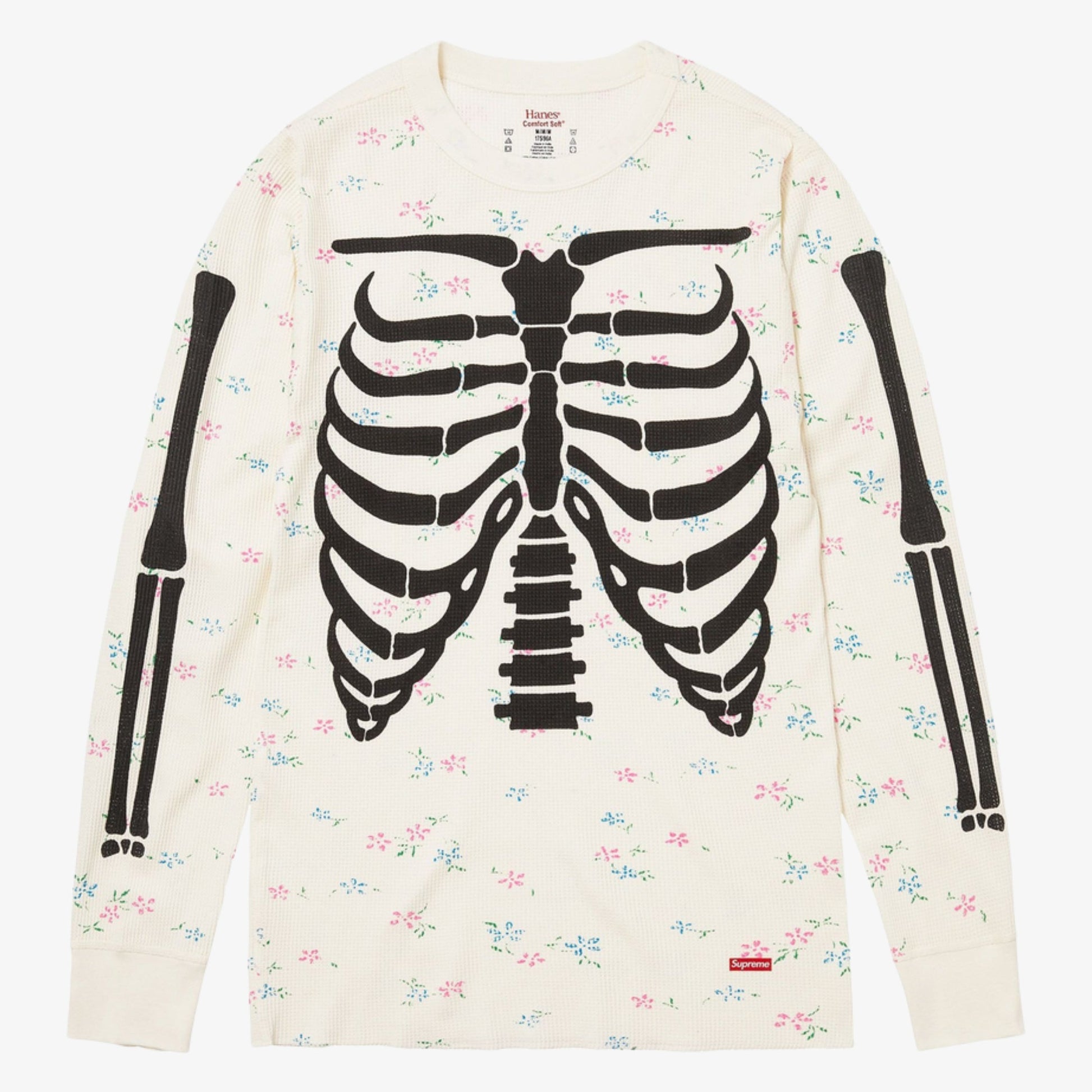 Supreme x Hanes Thermal Crew (1 Pack) 'Bones' Floral (FW25) [FW25A29-FLORAL] Casual Fashion L/S Long Sleeve Shirt Top for Unisex Adult Mens Womens Kids GS Youth Hypebeast - AVBL MRKT (2)