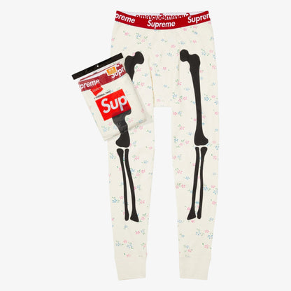 Supreme x Hanes Thermal Pant (1 Pack) 'Bones' Floral (FW25) [FW25A30-FLORAL] Casual Fashion Long John Bottoms for Unisex Adult Mens Womens Kids GS Youth Hypebeast - AVBL MRKT (1)