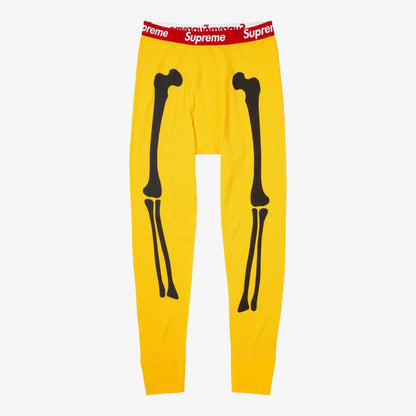 Supreme x Hanes Thermal Pant (1 Pack) 'Bones' Yellow (FW25) [FW25A30-YELLOW] Casual Fashion Long John Bottoms for Unisex Adult Mens Womens Kids GS Youth Hypebeast - AVBL MRKT (2)