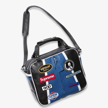 Supreme x Hysteric Glamour x Vanson Leathers Bag Black / Blue (FW24) [FW24B48-BLACK] Casual Fashion Carry-On Messenger for Unisex Adult Mens Womens Kids GS Youth Hypebeast - AVBL MRKT (1)