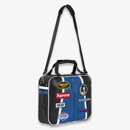 Supreme x Hysteric Glamour x Vanson Leathers Bag Black / Blue (FW24) [FW24B48-BLACK] Casual Fashion Carry-On Messenger for Unisex Adult Mens Womens Kids GS Youth Hypebeast - AVBL MRKT (2)