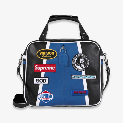 Supreme x Hysteric Glamour x Vanson Leathers Bag Black / Blue (FW24) [FW24B48-BLACK] Casual Fashion Carry-On Messenger for Unisex Adult Mens Womens Kids GS Youth Hypebeast - AVBL MRKT (4)