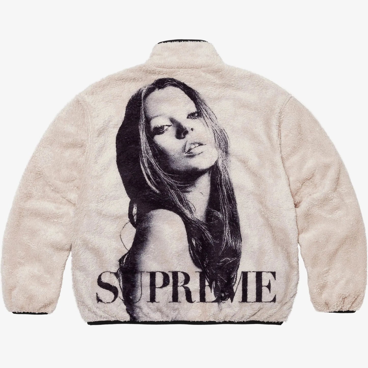 Supreme x Kate Moss Fleece Jacket Natural (FW24) [FW24J91-NATURAL] Casual Fashion Winter Coat for Unisex Adult Mens Hypebeast - AVBL MRKT (1)
