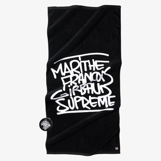 Supreme x Marithe + Francois Girbaud Compressed Towel Black (SS25) [SS25A11-BLACK] Casual Fashion Beach Dry Rag for Unisex Adult Mens Womens Kids GS Youth Hypebeast - AVBL MRKT (1)