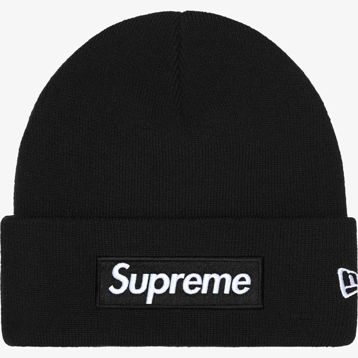 Supreme x New Era Beanie 'Box Logo' Black (FW25) [FW25BN5-BLACK] Casual Fashion Warm Cozy Hat for Unisex Adult Mens Womens Kids GS Youth Hypebeast - AVBL MRKT (1)
