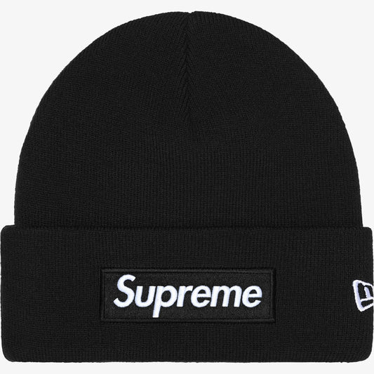 Supreme x New Era Beanie 'Box Logo' Black (FW25) [FW25BN5-BLACK] Casual Fashion Warm Cozy Hat for Unisex Adult Mens Womens Kids GS Youth Hypebeast - AVBL MRKT (1)