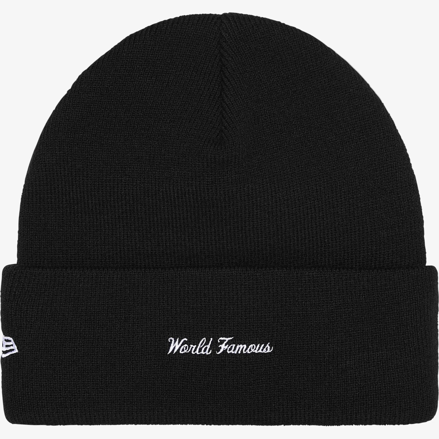 Supreme x New Era Beanie 'Box Logo' Black (FW25) [FW25BN5-BLACK] Casual Fashion Warm Cozy Hat for Unisex Adult Mens Womens Kids GS Youth Hypebeast - AVBL MRKT (2)