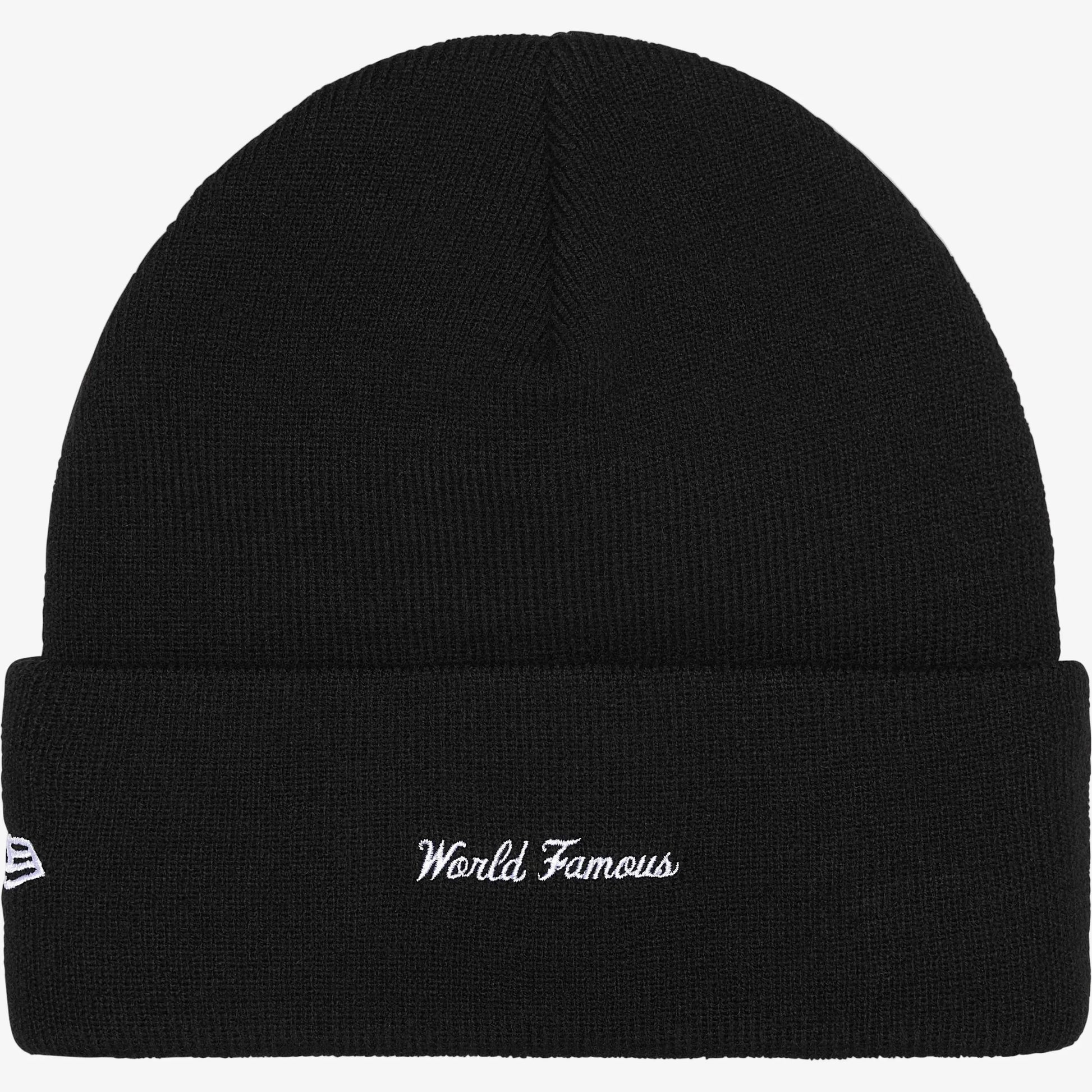 Supreme x New Era Beanie 'Box Logo' Black (FW25) [FW25BN5-BLACK] Casual Fashion Warm Cozy Hat for Unisex Adult Mens Womens Kids GS Youth Hypebeast - AVBL MRKT (2)