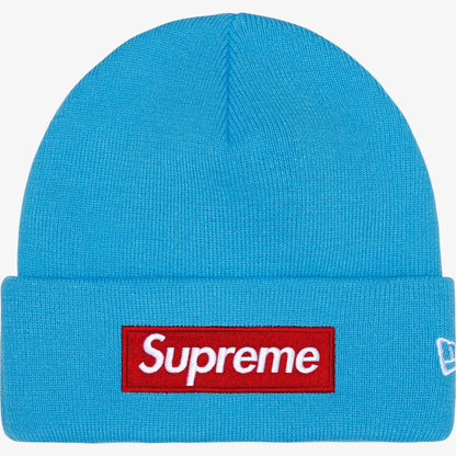 Supreme x New Era Beanie 'Box Logo' Cyan Blue / Red (FW25) [FW25BN5-CYAN] Casual Fashion Warm Cozy Hat for Unisex Adult Mens Womens Kids GS Youth Hypebeast - AVBL MRKT (1)