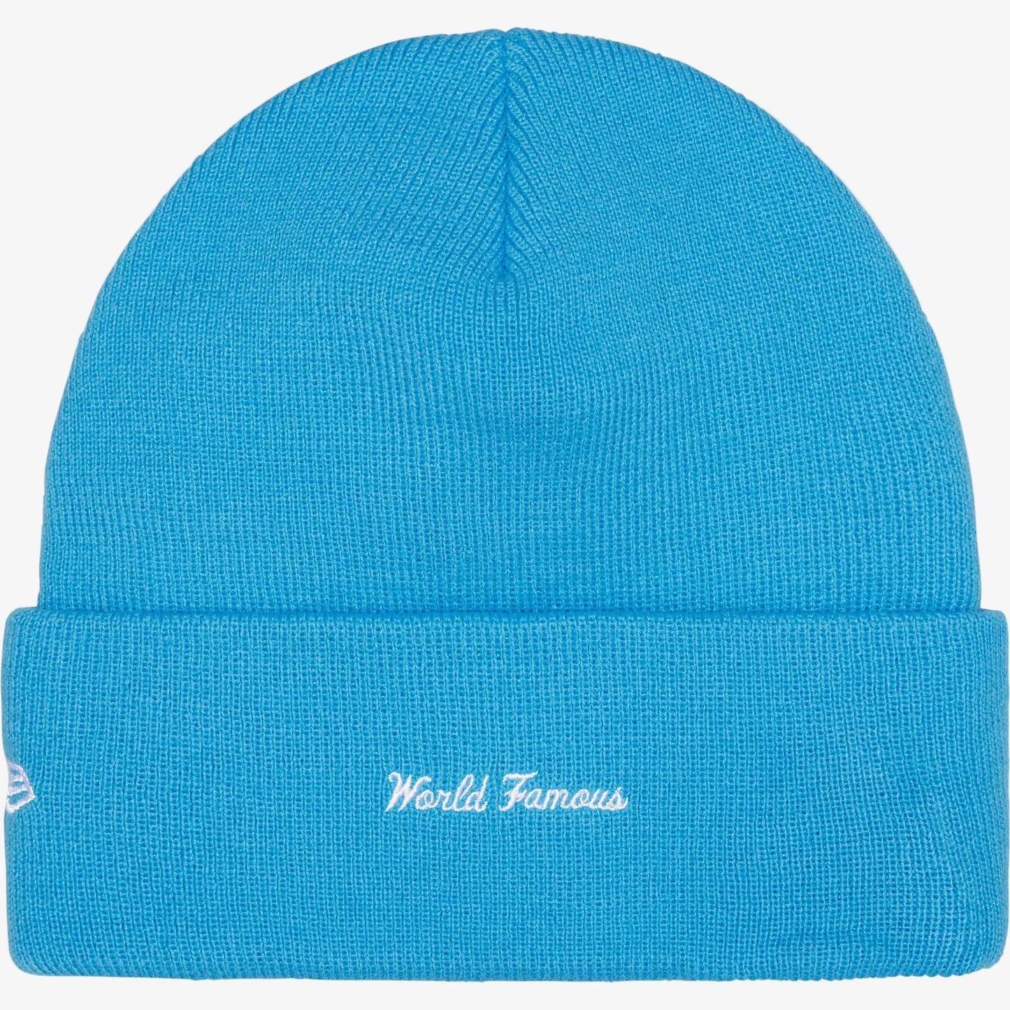 Supreme x New Era Beanie 'Box Logo' Cyan Blue / Red (FW25) [FW25BN5-CYAN] Casual Fashion Warm Cozy Hat for Unisex Adult Mens Womens Kids GS Youth Hypebeast - AVBL MRKT (2)