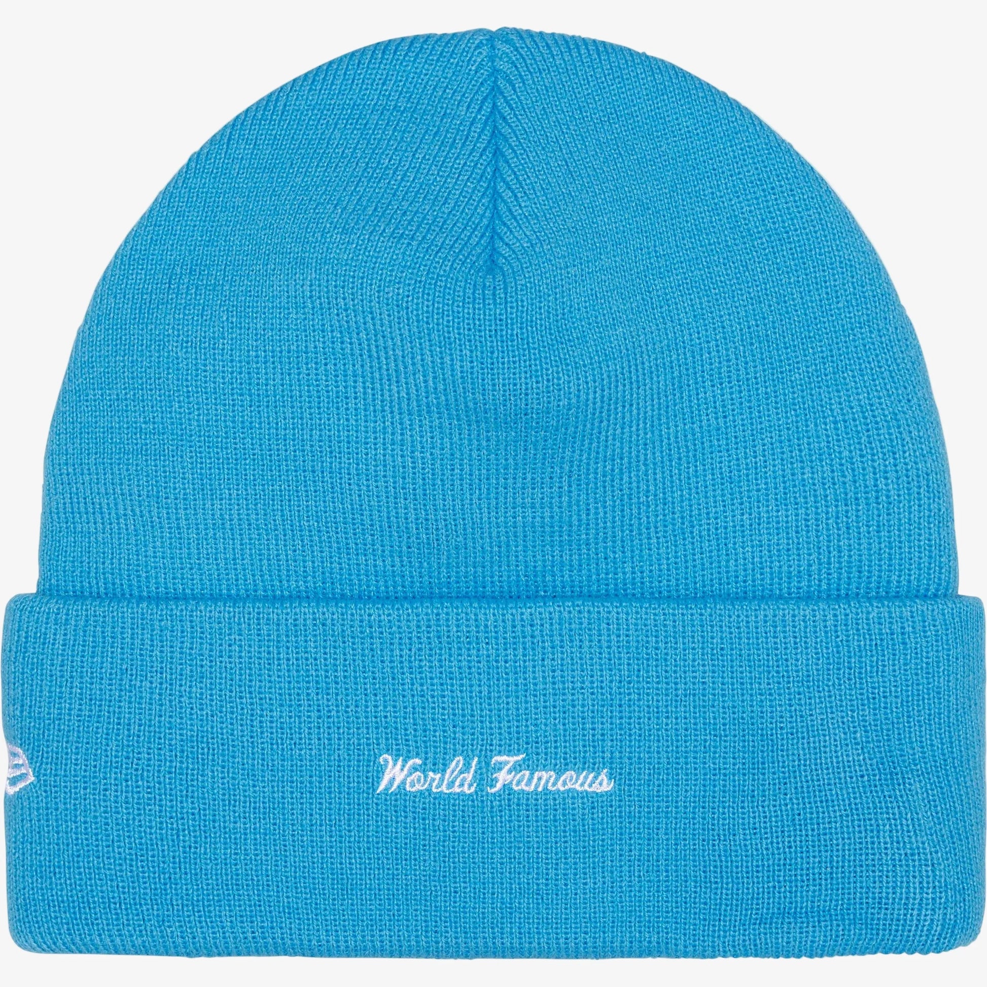 Supreme x New Era Beanie 'Box Logo' Cyan Blue / Red (FW25) [FW25BN5-CYAN] Casual Fashion Warm Cozy Hat for Unisex Adult Mens Womens Kids GS Youth Hypebeast - AVBL MRKT (2)