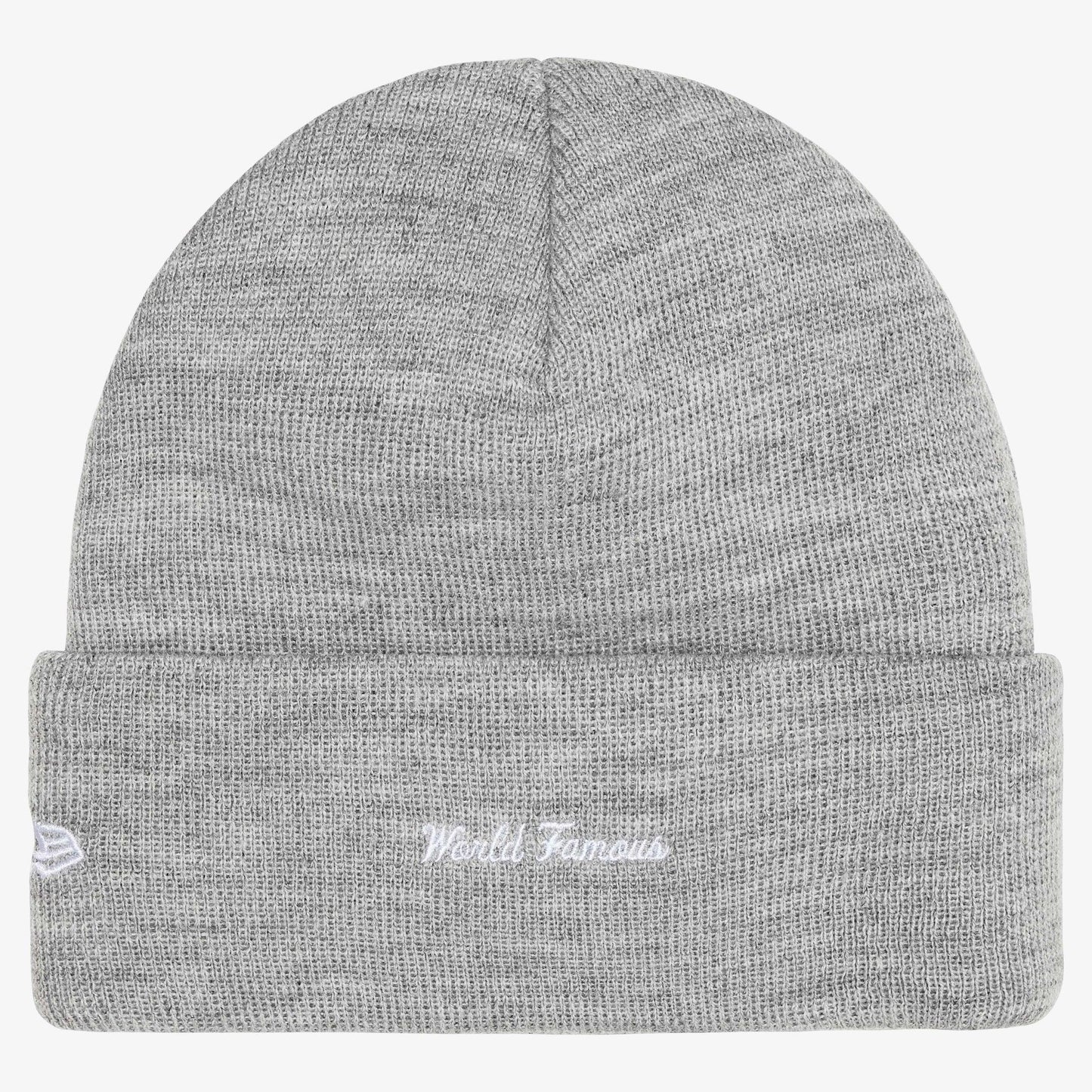 Supreme x New Era Beanie 'Box Logo' Heather Grey / Navy Blue (FW25) [FW25BN5-HEATHER-GREY] Casual Fashion Warm Cozy Hat for Unisex Adult Mens Womens Kids GS Youth Hypebeast - AVBL MRKT (2)
