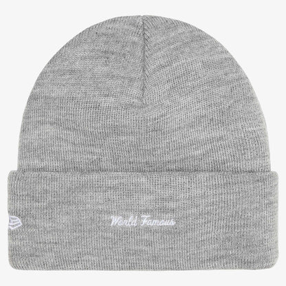 Supreme x New Era Beanie 'Box Logo' Heather Grey / Navy Blue (FW25) [FW25BN5-HEATHER-GREY] Casual Fashion Warm Cozy Hat for Unisex Adult Mens Womens Kids GS Youth Hypebeast - AVBL MRKT (2)