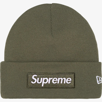 Supreme x New Era Beanie 'Box Logo' Light Olive Green (FW25) [FW25BN5-LIGHT-OLIVE] Casual Fashion Warm Cozy Hat for Unisex Adult Mens Womens Kids GS Youth Hypebeast - AVBL MRKT (1)