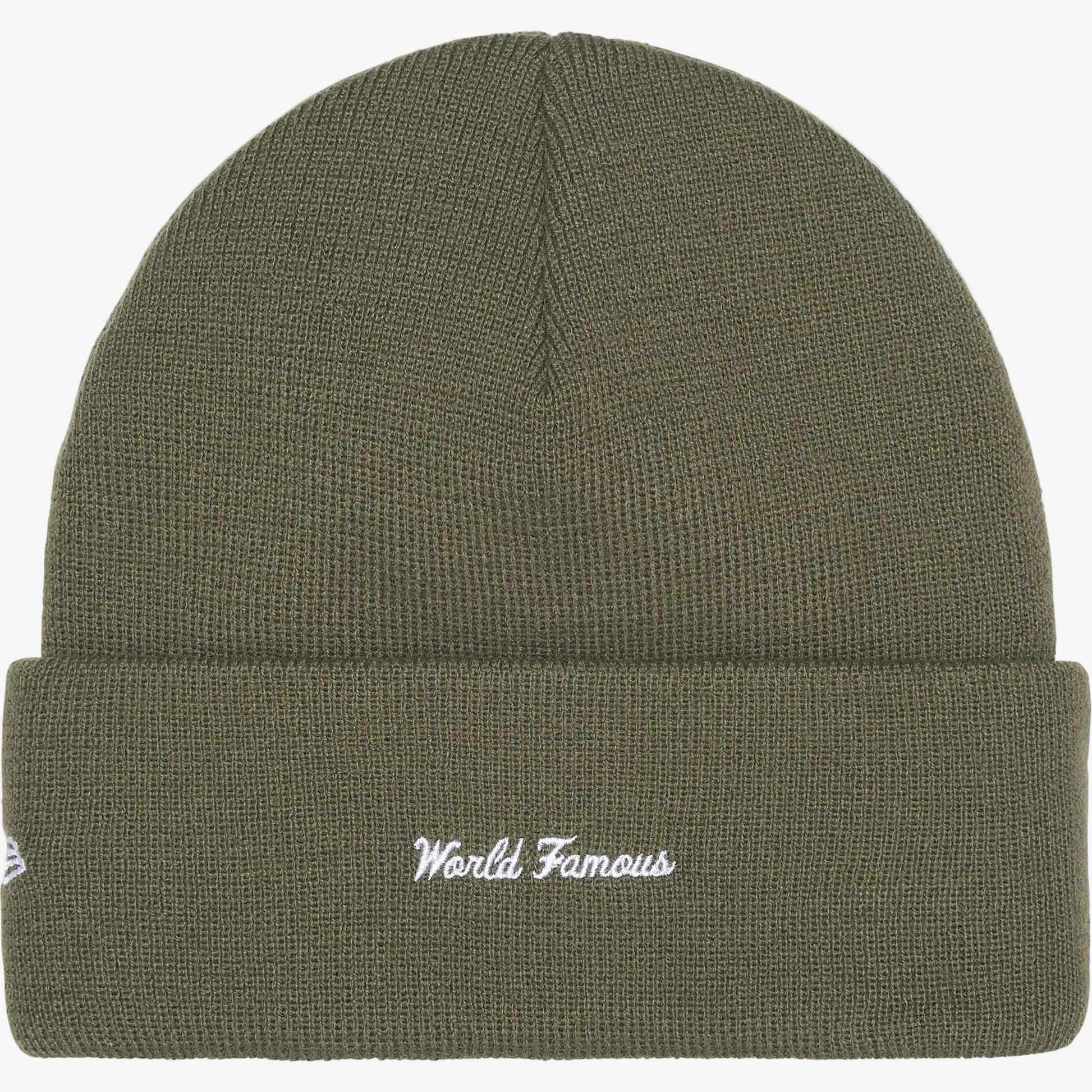 Supreme x New Era Beanie 'Box Logo' Light Olive Green (FW25) [FW25BN5-LIGHT-OLIVE] Casual Fashion Warm Cozy Hat for Unisex Adult Mens Womens Kids GS Youth Hypebeast - AVBL MRKT (2)