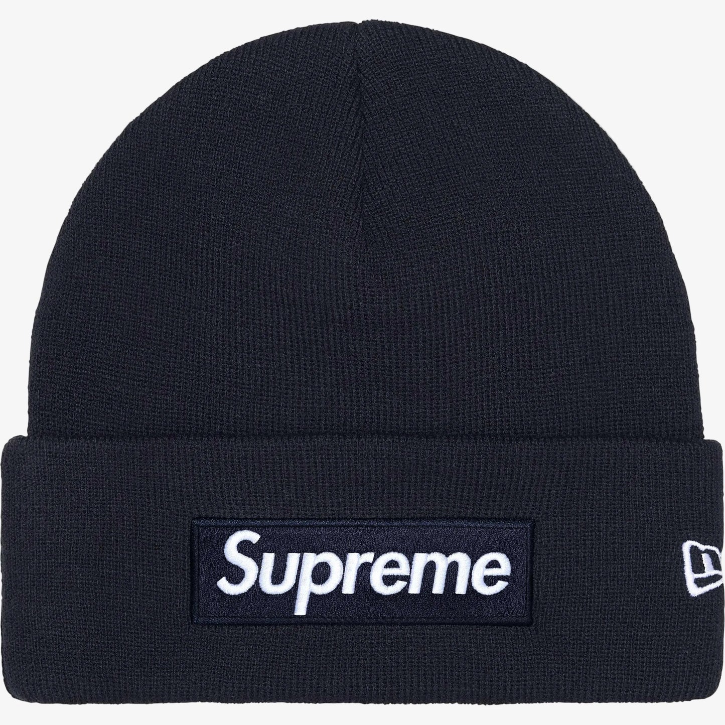 Supreme x New Era Beanie 'Box Logo' Navy Blue (FW25) [FW25BN5-NAVY] Casual Fashion Warm Cozy Hat for Unisex Adult Mens Womens Kids GS Youth Hypebeast - AVBL MRKT (1)