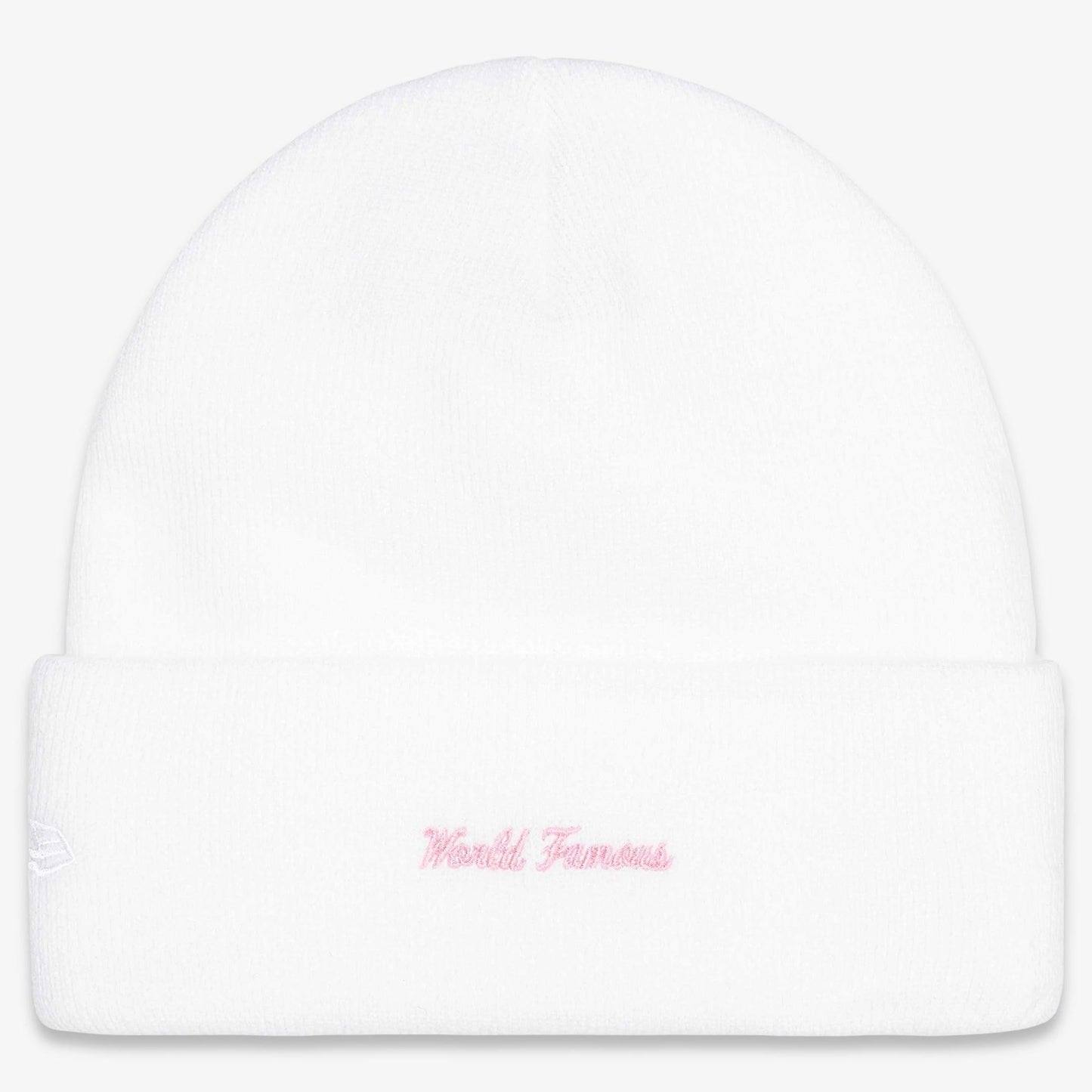 Supreme x New Era Beanie 'Box Logo' White / Pink (FW25) [FW25BN5-WHITE] Casual Fashion Warm Cozy Hat for Unisex Adult Mens Womens Kids GS Youth Hypebeast - AVBL MRKT (2)