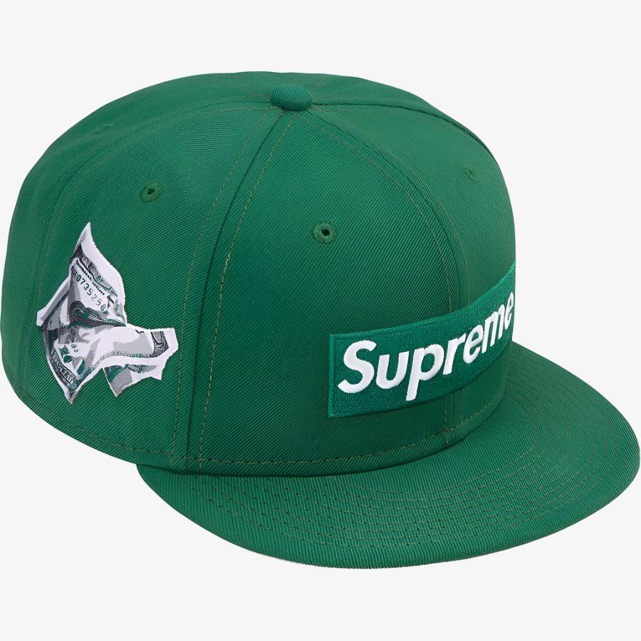 Supreme x New Era Fitted Hat 'Money Box Logo' Dark Green (FW22) [FW22H37-DARK-GREEN] Casual Fashion Headwear for Unisex Adult Mens Womens Kids GS Youth Hypebeast - AVBL MRKT (1)