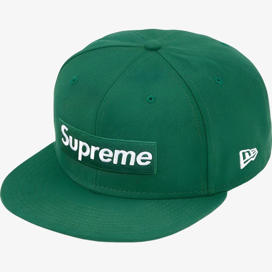 Supreme x New Era Fitted Hat 'Money Box Logo' Dark Green (FW22) [FW22H37-DARK-GREEN] Casual Fashion Headwear for Unisex Adult Mens Womens Kids GS Youth Hypebeast - AVBL MRKT (2)