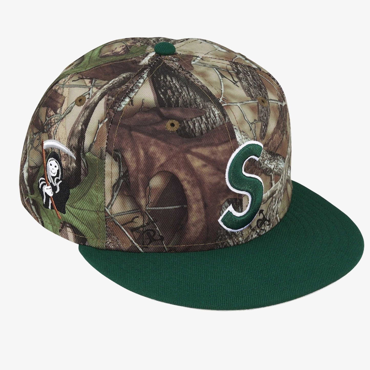 Supreme x New Era 'Reaper S Logo' Fitted Hat True Timber HTC Fall Camo (FW25) [FW25H45-TRUETIMBER-HTC-FALL-CAMO] Casual Fashion Headwear for Unisex Adult Mens Womens Kids GS Youth Hypebeast - AVBL MRKT (1)
